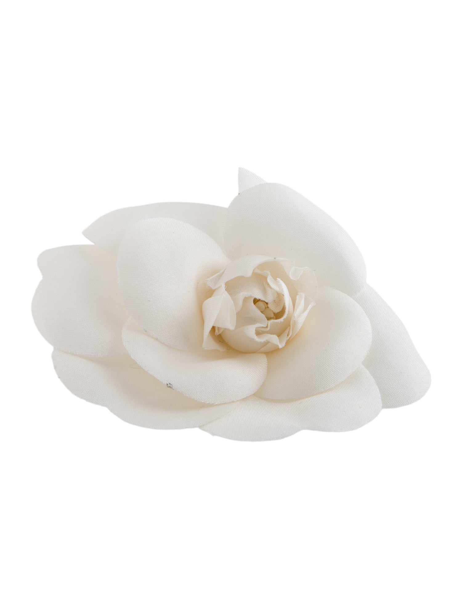 Chanel Vintage Silk Camellia Brooch
