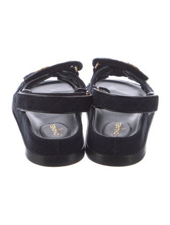 Chanel 2021 Interlocking CC Logo Slingback Sandals