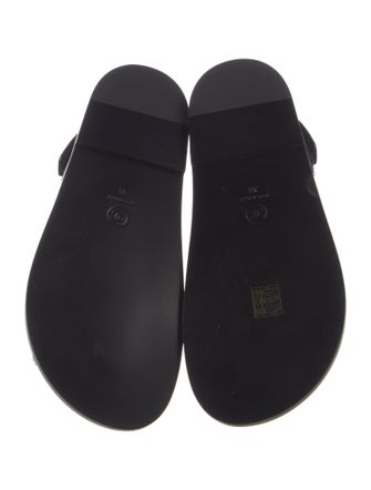 Chanel 2021 Interlocking CC Logo Slingback Sandals