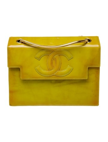 Chanel Shoulder Bags Patent CC Square Flap Bag