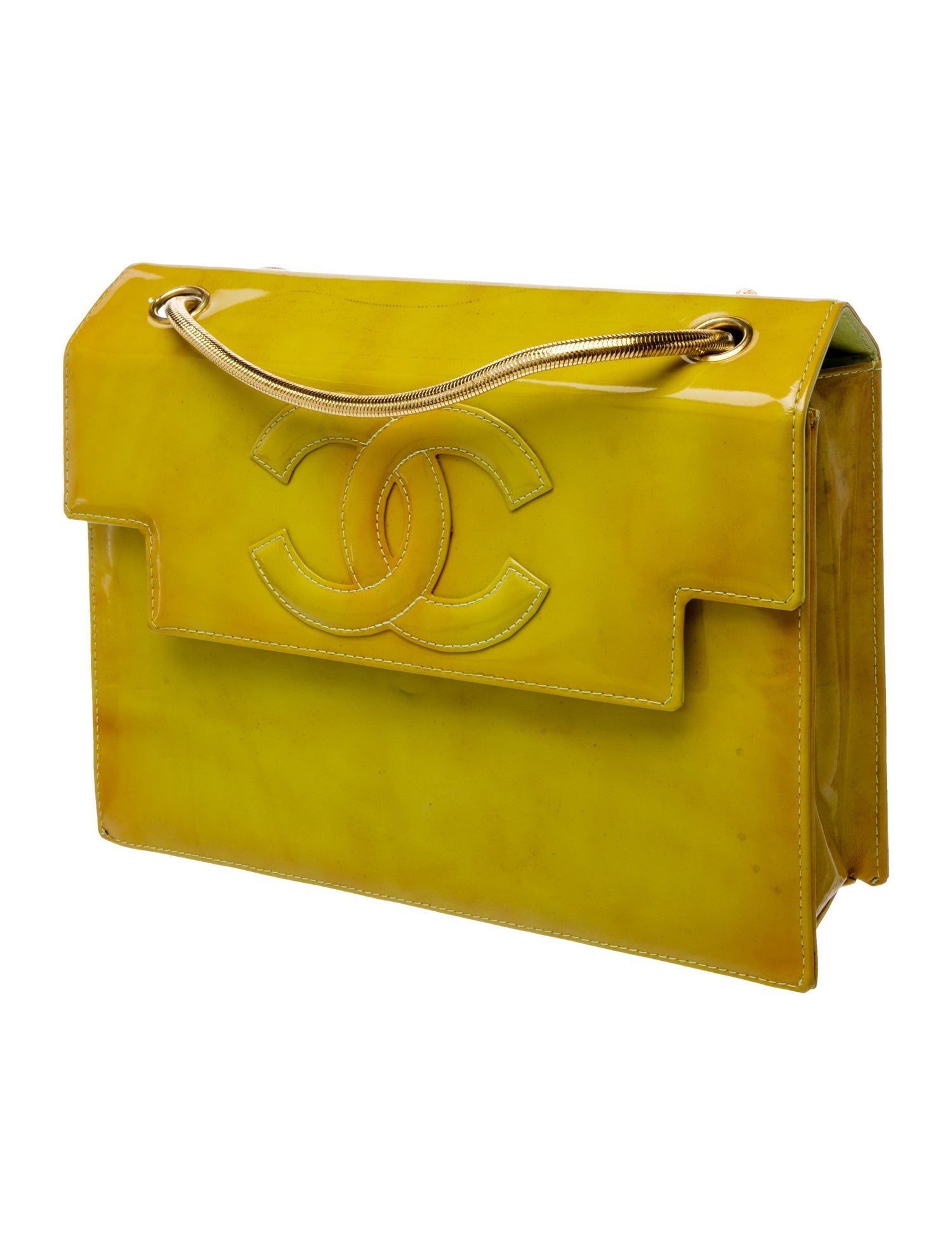 Chanel Patent CC Square Flap Bag