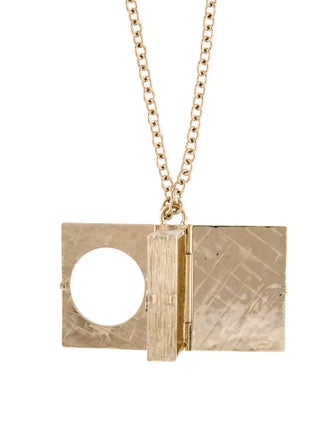 Chanel 2022 Lion Book Locket Pendant Necklace