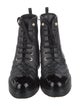 Chanel 2021 Faux Pearl Accents Combat Boots