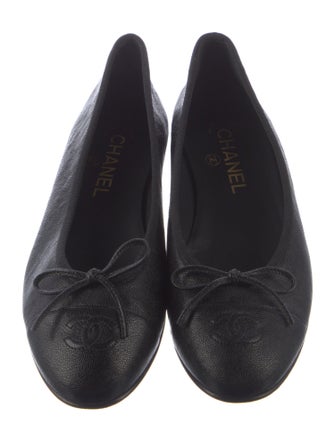 Chanel Interlocking CC Logo Bow Accents Flats