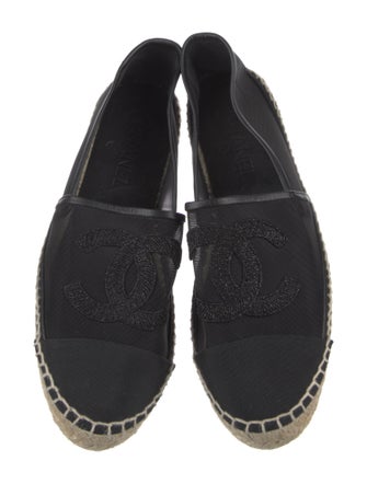 Chanel Interlocking CC Logo Mesh Espadrilles