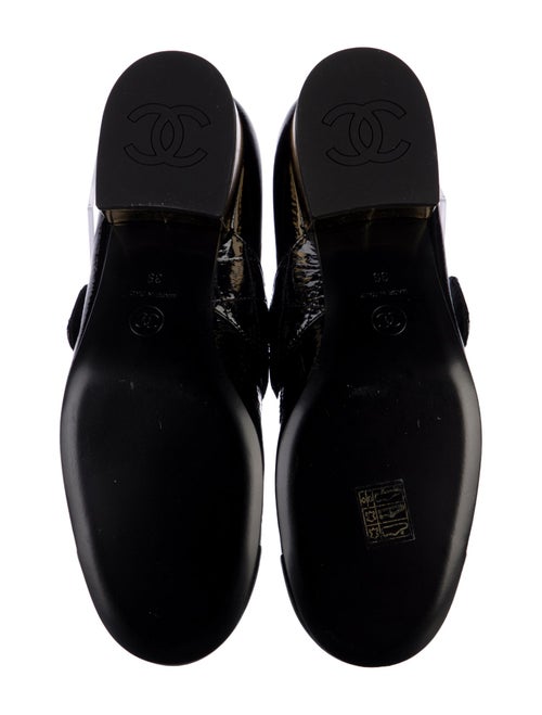 Chanel Interlocking CC Logo Patent Leather Mary Jane Flats