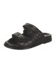 Chanel Interlocking CC Logo Leather Slides