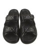 Chanel Interlocking CC Logo Leather Slides
