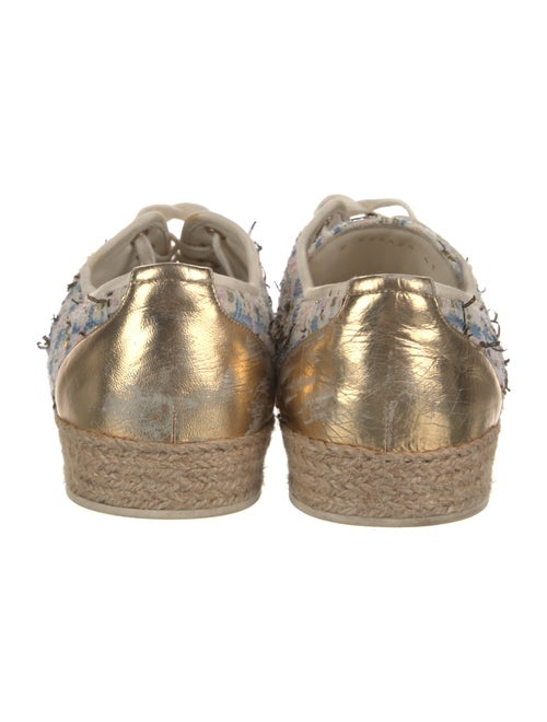 Chanel Interlocking CC Logo Tweed Sneakers