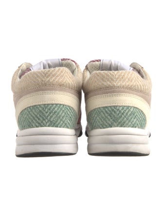 Chanel Interlocking CC Logo Suede Sneakers