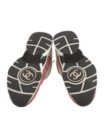 Chanel Interlocking CC Logo Suede Sneakers