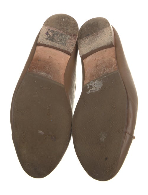 Chanel Interlocking CC Logo Leather Ballet Flats