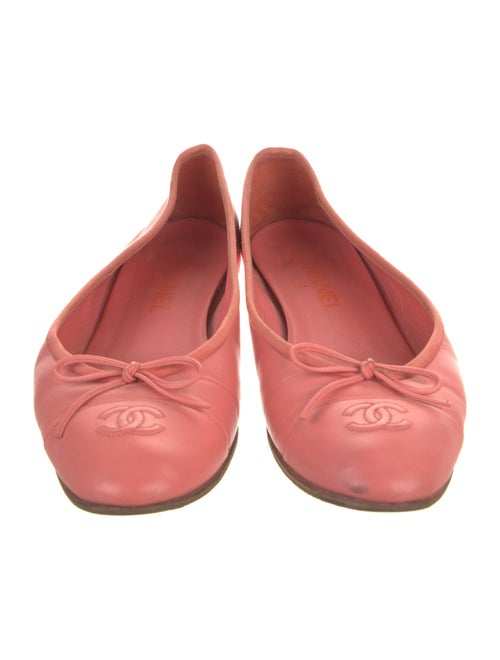 Chanel Interlocking CC Logo Leather Ballet Flats
