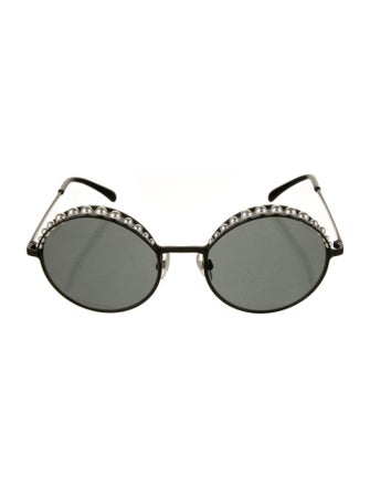 Chanel Interlocking CC Logo Round Sunglasses