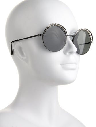 Chanel Interlocking CC Logo Round Sunglasses
