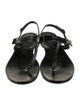 Chanel Interlocking CC Logo Patent Leather T-Strap Sandals
