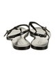 Chanel Interlocking CC Logo Patent Leather T-Strap Sandals