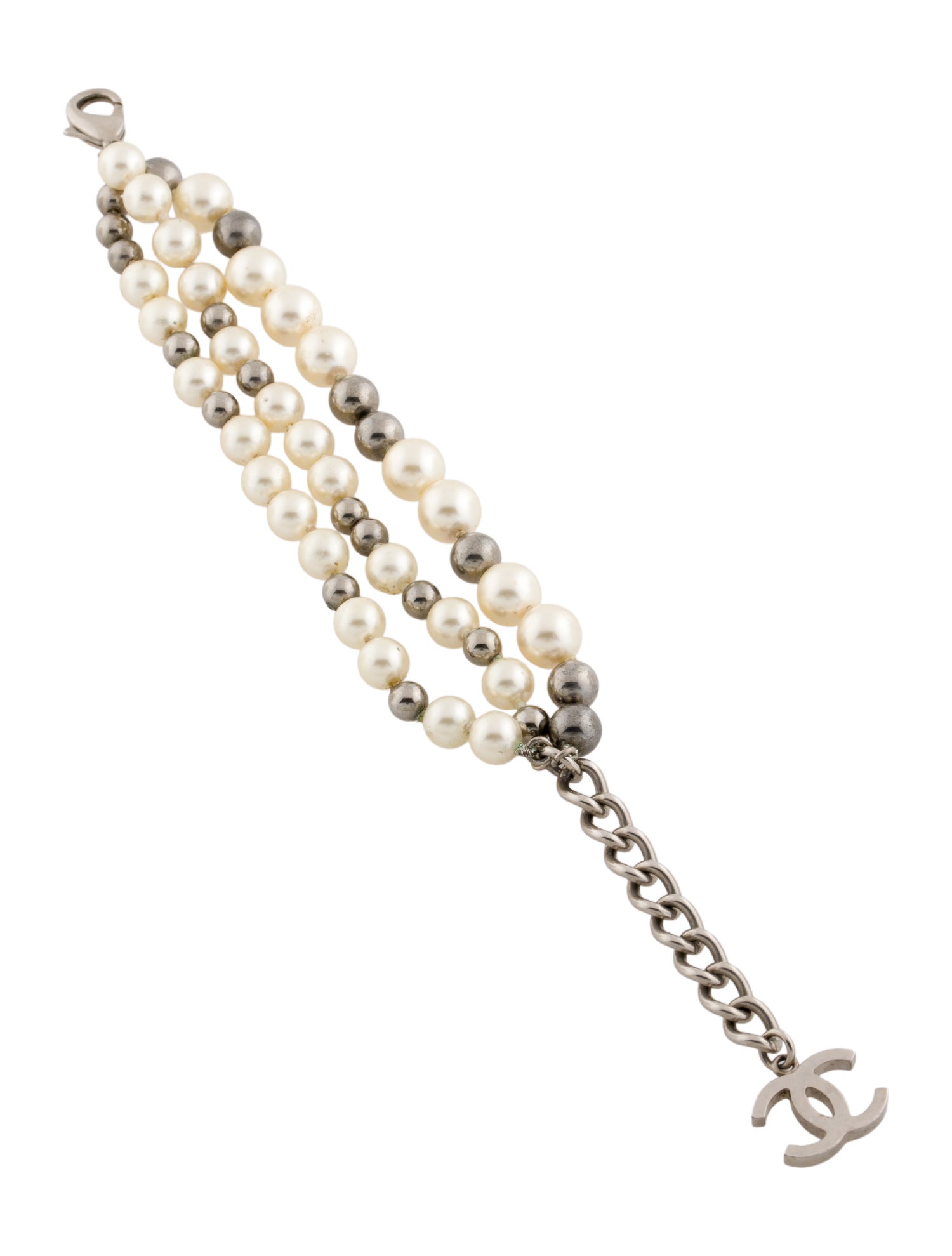 Chanel Faux Pearl Multistrand Bracelet