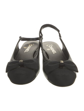 Chanel 2024 Interlocking CC Logo Slingback Flats