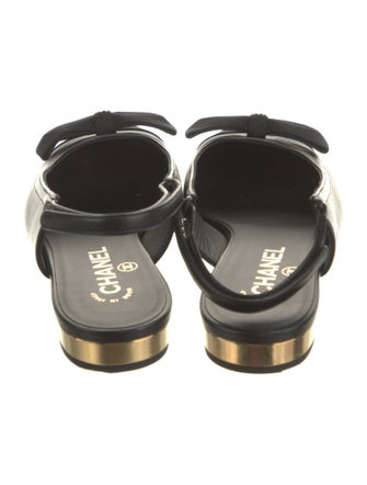 Chanel 2024 Interlocking CC Logo Slingback Flats