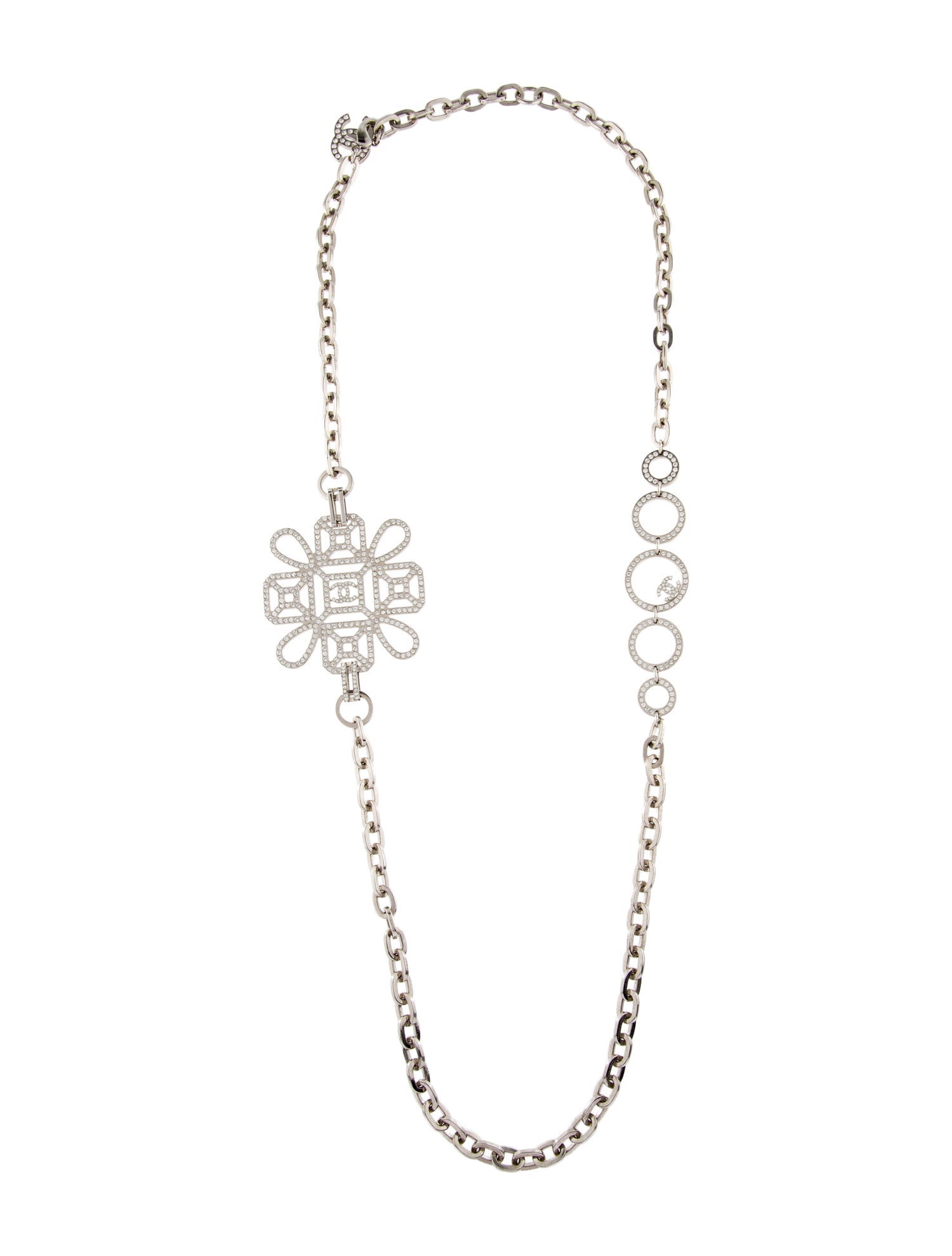 Chanel Strass CC Linked Long Necklace