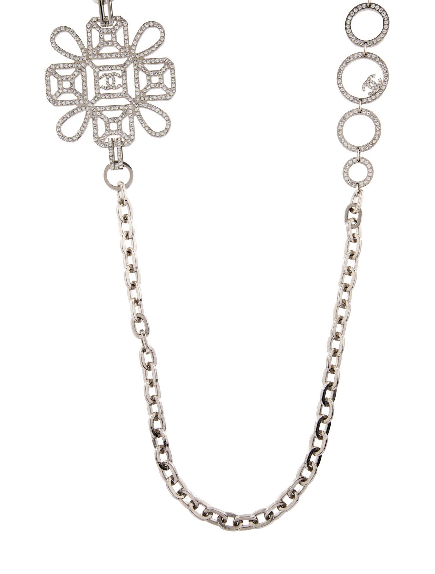 Chanel Strass CC Linked Long Necklace
