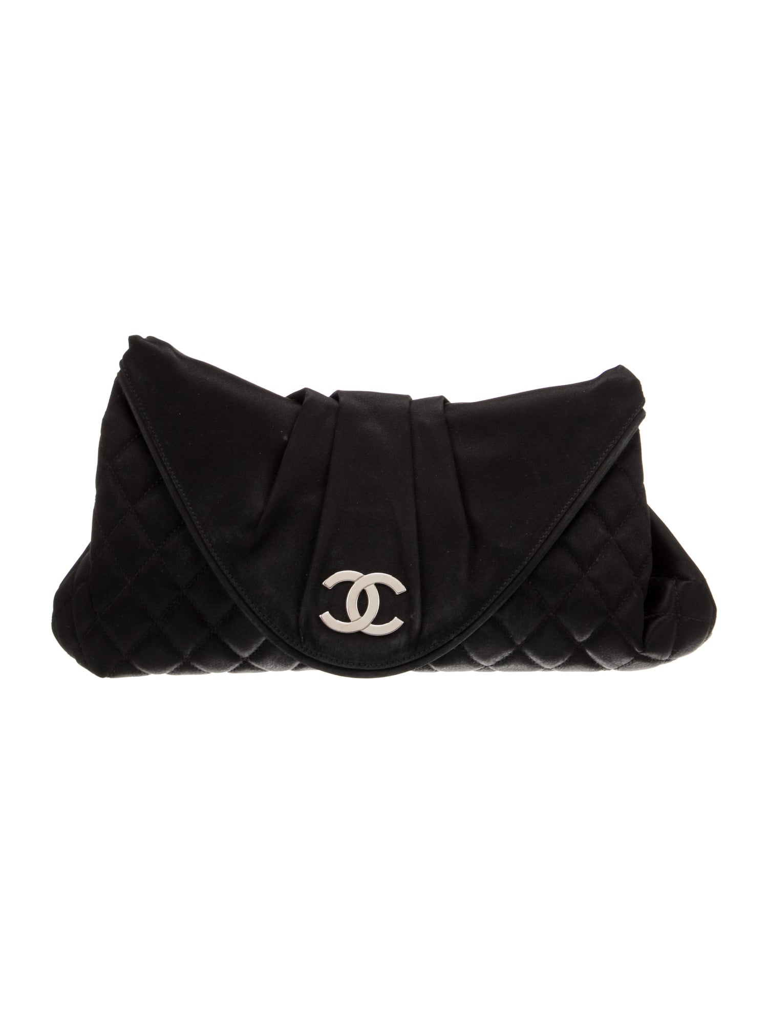 Chanel Satin Half Moon Clutch