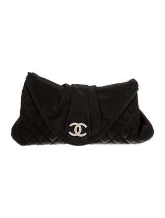 Chanel Satin Half Moon Clutch