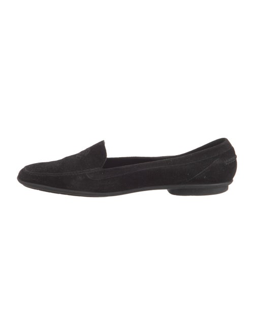 Chanel Interlocking CC Logo Suede Loafers