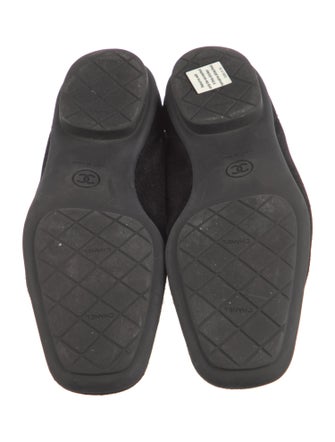 Chanel Interlocking CC Logo Suede Loafers