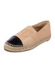 Chanel Interlocking CC Logo Leather Espadrilles