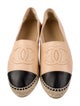 Chanel Interlocking CC Logo Leather Espadrilles