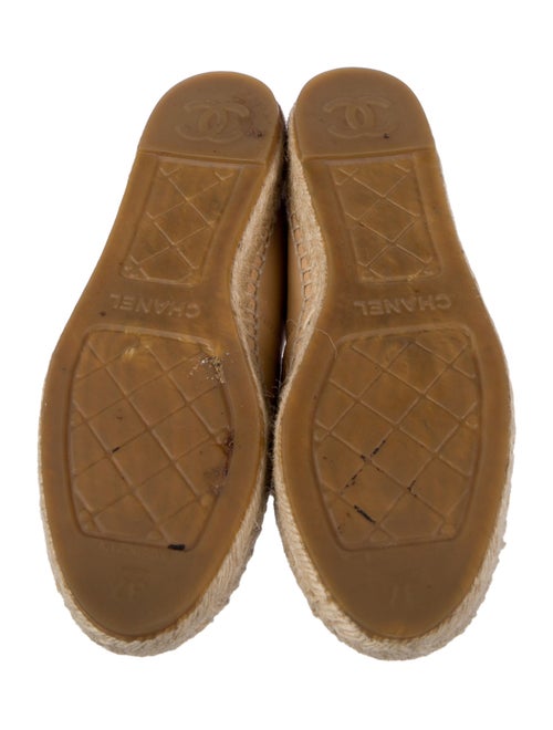 Chanel Interlocking CC Logo Leather Espadrilles