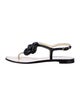 Chanel Interlocking CC Logo Leather Slingback Sandals