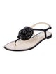Chanel Interlocking CC Logo Leather Slingback Sandals