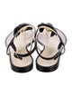 Chanel Interlocking CC Logo Leather Slingback Sandals