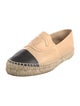Chanel Interlocking CC Logo Leather Espadrilles