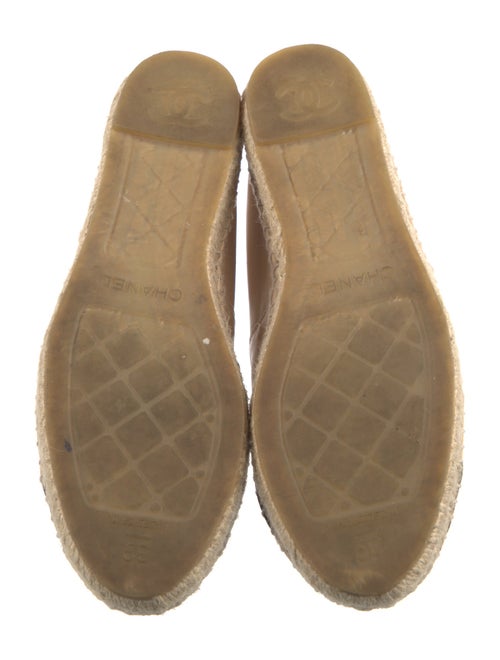 Chanel Interlocking CC Logo Leather Espadrilles