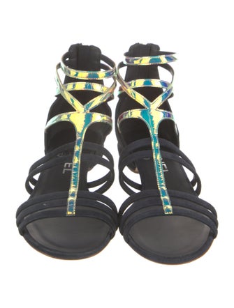 Chanel 2012 Interlocking CC Logo Gladiator Sandals