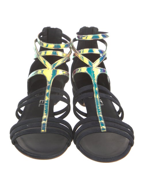 Chanel 2012 Interlocking CC Logo Gladiator Sandals