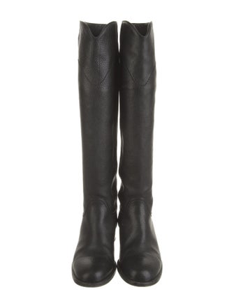 Chanel 2014 Interlocking CC Logo Riding Boots