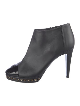 Chanel 2015 Interlocking CC Logo Boots