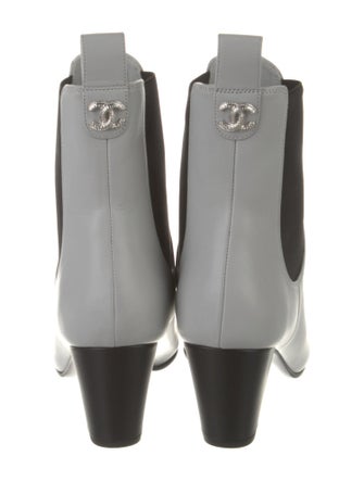 Chanel 2022 Interlocking CC Logo Chelsea Boots