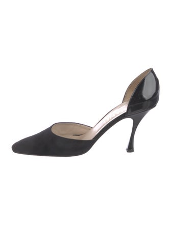 Chanel Interlocking CC Logo Suede D'Orsay Pumps