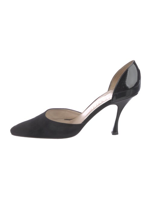 Chanel Interlocking CC Logo Suede D'Orsay Pumps