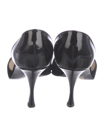 Chanel Interlocking CC Logo Suede D'Orsay Pumps