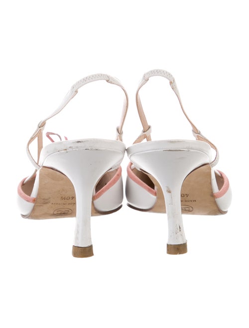 Chanel Interlocking CC Logo Leather Slingback Pumps