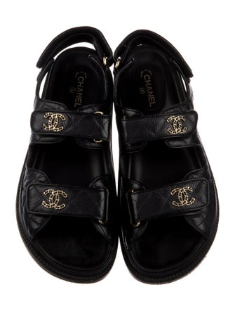 Chanel Slingback Interlocking CC Logo Slingback Sandals