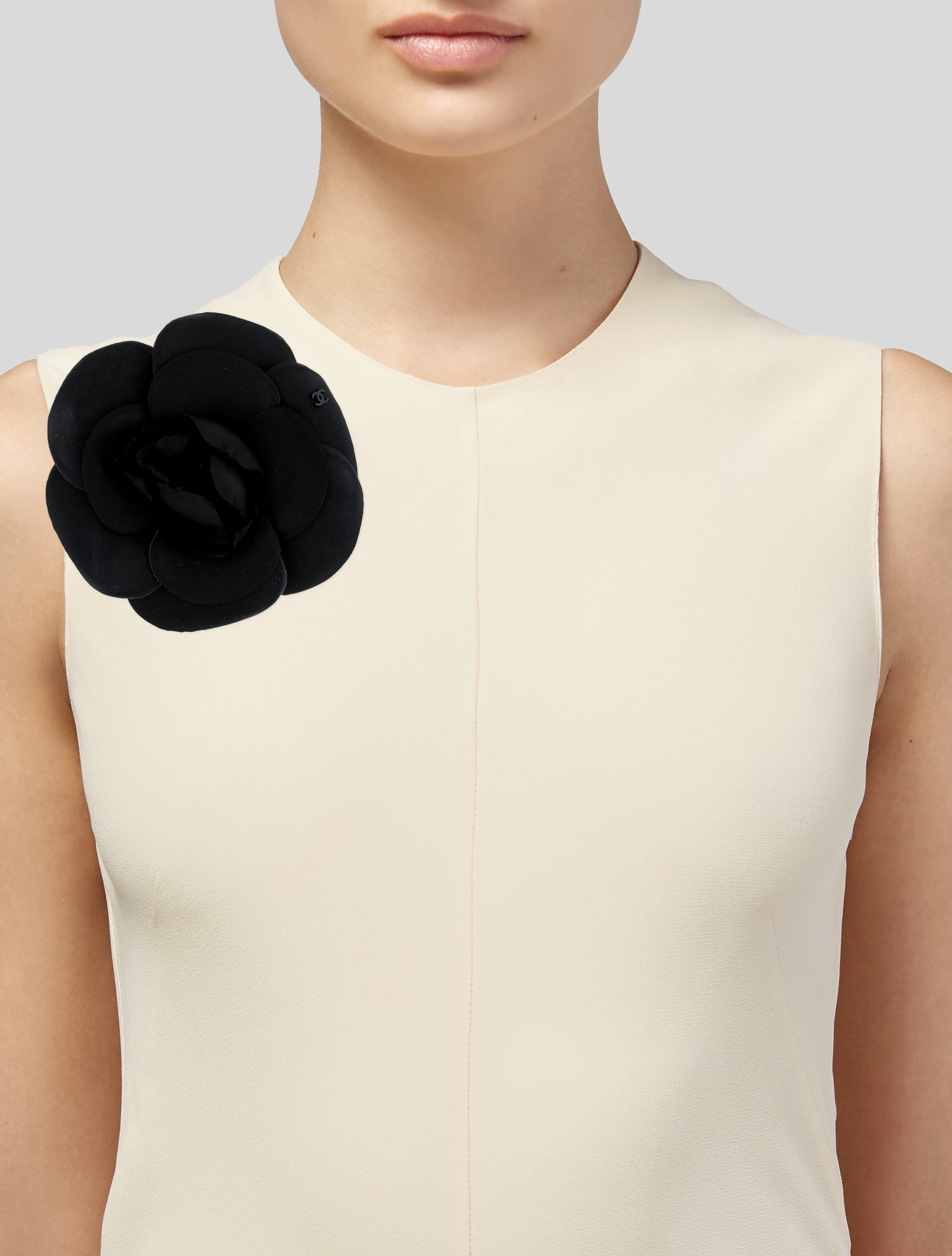 Chanel Silk Camellia Brooch