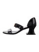 Chanel Interlocking CC Logo Patent Leather Sandals